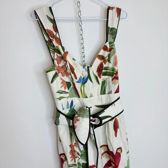 FARM Rio Tropical Print Jumpsuit - Green and Red - Picture 3 of 7
